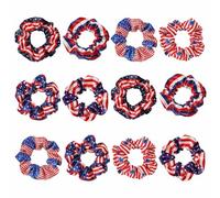 12 Pz Parrucchi America Bandiere Dei Capelli Bobbles Per Le Ragazze Donne Fasce Elastiche per Capelli Porta Coda Di Cavallo Accessori Per Capelli Accessori