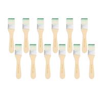 12 Pz Pennelli Pittura, Setole Piatte Nylon 15cm, #5 Verde/Bianco