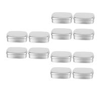 12 Pz Portasapone Quadrato Contenitore Vuoto Cosmetico Sapone Da Viaggio Mini Candele Scatola Per Conservare Il Tè Contenitori Crema Barattolo Di Pasta Alluminio Viaggiare