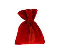12 PZ Sacchetto portaconfetti LAUREA 10x13 cm velluto rosso con nappina