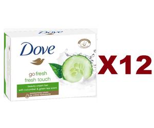 12 PZ SAPONETTA DOVE BEAUTY CREAM BAR GO FRESH TOUCH 90gr SAPONE