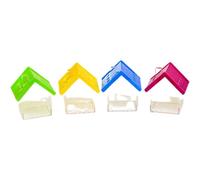 12 Pz Scatola Casetta Plexiglass Laurea Trasparente Multicolor 6x6x7 cm Portacon