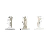 12 PZ Segnaposto MATRIMONIO Memoclip legno coppia di sposi 0O44