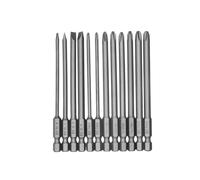 12 pz/set in lega di acciaio scanalato cacciavite punte per testa 100mm per extra lungo utensili a mano Vernier Caliper