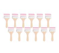 12 Pz Set Pennelli, 7 in Nylon Setole Piatte, per #12 Rosso/Bianco