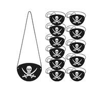 12 pz/set Pirata Occhio Patch Occhio Cranio Occhio Per Halloween Party Decor Natale E Bambini Partito Nero