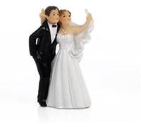 12 pz Sposi selfie Cake topper Bomboniera segnaposto in resina cm.6,8 by Mandorl