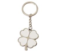12 PZ ZAMA Portachiavi QUADRIFOGLIO SILVER 4 cm BOMBONIERA 1FMY