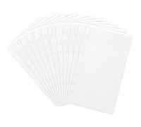 12 raccoglitori A6 senza cerniera, in plastica trasparente A6 per raccoglitori a 6 anelli, tasche A6 Filofax, portafogli per riempimento contanti A6