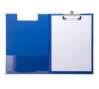 12 raccoglitori apribili in formato A4, con clip in metallo, piastra con tasca interna, rivestimento in plastica (blu) (12)