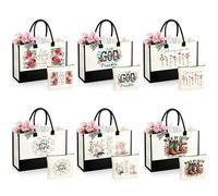 12 regali cristiani per donne, regalo di compleanno per donne, borsa tote con Gesù, borsa per il trucco, regalo religioso ispiratore, regalo per donne, per mamma, sorella, amici, nonna, moglie