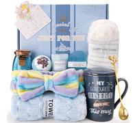 12 regali di compleanno per mamma da figlia figlio, regalo per la festa della mamma per matrigna, nonna, cesto di San Valentino, con tazza in ceramica, cucchiaio, calzini, fascia per capelli