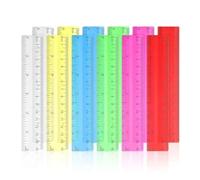 12 righelli da 15 cm, righello piccolo, in plastica, piccolo righello, righello per bambini, set di righelli per la scuola elementare, materiale scolastico, righello da lettura (colorato)