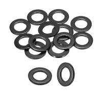 12 Rondelle Piatte M16 17x30x3 mm Acciaio Inossidabile Nero