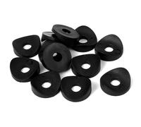 12 rondelle rotonde in plastica nere a molla, per mobili, mobili, fissaggio per collegamento e fissaggio, 16 mm x 6 mm (ODxID)