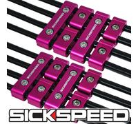 12 Rosa Motore Candela Spina Filo Separatore Morsetto Kit Per 8MM 9MM 10MM E