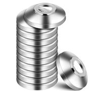 12 rosette a flangia da 1/2", in acciaio inox, copertura per rosette di copertura, rosette per rubinetti, valvola angolare (21 mm)