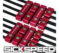 12 Rosso Motore Candela Spina Filo Separatore Morsetto Kit Per 8MM 9MM 10MM D