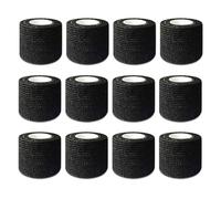 12 Rotoli Benda Elastica Coesiva - LEAYOKA 5cm x 4,5m Copertura per Impugnatura per Tatuaggio Elastica Nastro Autoadesivo per Macchinetta da Tatuaggio Sport Nastro Bendaggio Adesiva Coesiva
