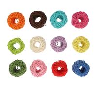 12 rotoli colorato di spago di lino in lino in lino stringa di avvolgimento