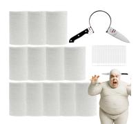 12 rotoli di benda per mummia di Halloween, accessori per costumi, larghezza 10,2 cm, panno di garza con coltello finto, accessorio per cosplay zombie per feste, decorazioni fotografiche (adulto)