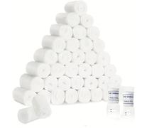 12 rotoli di bende elastiche in PBT, traspiranti, elastiche, bende bianche da mummia per decorazioni di Ognissanti, accessori per palestra, bende per sport, nastro adesivo per sport 1,96 pollici/5 cm 