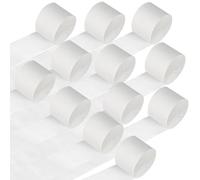 12 Rotoli di Carta Crespa, 4,5cm x 25m Carta Crespa Bianca, DIY Stelle Filanti, Rotolo Carta Crespa per Matrimonio, Compleanno, Festival, Decorazione di Feste