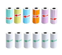 12 rotoli di carta termica per fotocamera dei bambini, carta termica autoadesiva, per foto, appunti, memo