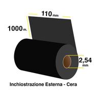 12 ROTOLI RIBBON NASTRO INCHIOSTRO 110mm x 1000Metri OUT CERA WAX