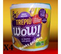 12 Rotoloni WOW Tovaglioli Bobina Asciugatutto Monorotolo 2Veli 500 Strappi 23cm