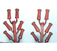 12 Rotondo Camino Pentole 8mm F111bp Dipinta Scala Oo Modello 1/76 Scenario