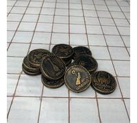 12 RPG / Dnd Token Monete - Antico Oro Con Patina - 3D Stampato Fantasy Tokens