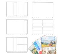 12 sacchetti A5 a 6 fori, in PVC con chiusura lampo, per quaderni, fatture, carte e file