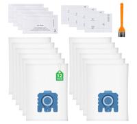 12 Sacchetti compatibili con Miele GN, 3D Efficiency Sacchetti per Aspirapolvere Miele Classic C1 Complete C2/C3 S2/S5/S8, Filtraggio a 5 Strati + 4 Filtri Motore + 4 Filtri di Scarico Airclean