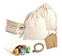 12 sacchetti di cotone 15 x 20 cm con cordino, sacchetti da riempire, sacchetti vuoti di stoffa per calendario dell'Avvento, lavanda, pittura fai da te, confezione regalo e bomboniere (con 12