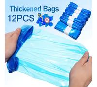 12 sacchetti di ricambio blu per contenitori per pannolini, resistenti e ispessiti, per Genie, Tommee Tippee, Sangenic o Twist&click