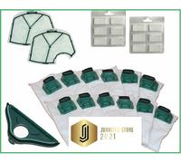 12 Sacchetti Folletto VK 140 VK 150 + 2 Griglie Motore + 12 Profumi + Spazzola