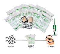 12 Sacchetti Folletto VK135 136 + 2 Filtro Hepa + 2 Filtri Griglia Motore