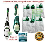 12 Sacchetti Folletto VK140 VK150 Compatibili 1 Bustina Granelli Profumati TOP
