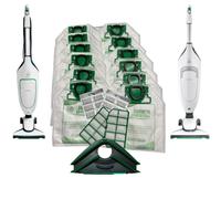 12 Sacchetti Folletto VK200 VK220S + Filtri, Profumi e Sottospazzola Compatibili