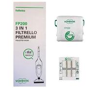 12 SACCHETTI ORIGINALI FOLLETTO VK200 VK220s VORWERK FP200 12 DOVINA PROFUMINI