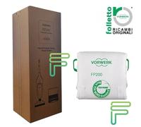12 SACCHETTI ORIGINALI FOLLETTO VK200 VK220s VORWERK FP200 SENZA PROFUMI 220 200