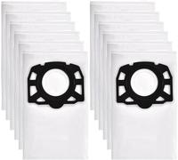 12 Sacchetti per Aspirapolvere Compatibile con Kärcher KFI 357 KWD1 KWD2 KWD3 WD2 Plus WD3 WD 2 Plus WD 3 MV 3 SE 4001SE 40 SE 4002, Sacchetti Filtro di Ricambio Compatibile con Kärcher 2.863-314.0