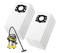 12 sacchetti per aspirapolvere KFI 357 per Kärcher WD3/MV3//KWD1/KWD2/KWD3/SE4001/SE4002, accessori Kärcher, sacchetti filtro in tessuto non tessuto per aspirapolvere a secco con disco di copertura in