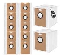 12 Sacchetti per Aspirapolvere per Tapo RV30 Max Plus/RV30 Max e RV20 Max Plus/RV20 Max, Sacchetti per Aspirapolvere da 3,2 L ad Alta Capacità(Non compatibile con RV20 Mop Plus/RV20 Mop)