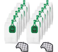 12 Sacchetti per Folletto vk140 vk150 con 2 Filtri