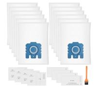 12 Sacchetti per Miele GN Sacchetti per Aspirapolvere Complete C2 C3 | per Classic C1, S2 S5 S8 Series 3D Efficiency Sacchetto Polvere con 4 Filtro di Protezione Motore 4 Filtro di Scarico