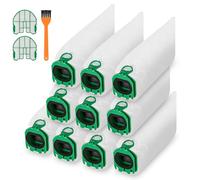 12 Sacchetti per Vorwerk Folletto VB100 FP100, Sacchetto Filtro Aspirapolvere Parti di Ricambio di Accessori Kit per Vorwerk Kobold VB 100 FP 100 Sacchi con 2 Filtri Motore e 1 Spazzole Pulizia