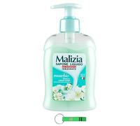 12 saponi Malizia Sapone Liquido Muschio Bianco - Sapone Liquido con Muschio Bianco - Ideale per mani e viso 300 ml + Portachiavi Beni Culinari
