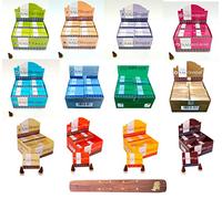 12 scatole da 10 Coni incenso golden nag vijayshree cinnamon 7 herbs lavander red rose reiki energy himaalaya white sage chandan vanille mantra temple 7 chakra (MIX DI 12 FRAGRANZE)